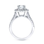 Gold 1 1/4ct TDW Cushion Double Halo Diamond Engagement Ring - Handcrafted By Name My Rings™