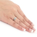 Gold 1 3/4ct TDW Certified 3-Stone Diamond Engagement Ring - Handcrafted By Name My Rings™