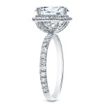 Gold 1 3/4ct TDW Certified Asscher-cut Diamond Halo Engagement Ring - Handcrafted By Name My Rings™