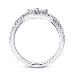 Gold 1/2ct TDW 2-Stone Round Cut Diamond Braided Engagement Ring - Handcrafted By Name My Rings™