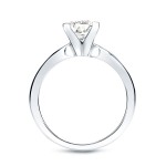 Gold 1/3ct TDW Princess-cut Diamond V-End Solitaire Engagement Ring - Handcrafted By Name My Rings™