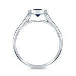Gold 1/4ct Round-Cut Blue Sapphire Solitaire Ring - Handcrafted By Name My Rings™