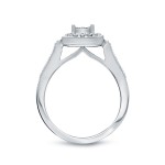 Gold 1/4ct TDW Diamond Cluster Engagement Ring - Handcrafted By Name My Rings™