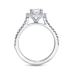 Gold 2ct TDW Certified Cushion Cut Diamond Bridal Ring Set - Handcrafted By Name My Rings™