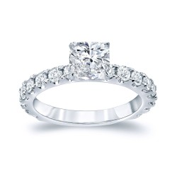 Gold 2ct TDW Certified Cushion-cut Diamond Solitaire Engagement Ring - Handcrafted By Name My Rings™