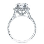 Gold 2ct TDW Certified Diamond Double Halo Engagement Ring - Handcrafted By Name My Rings™