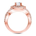 Rose Gold 1 1/2 ct TDW Round Diamond Ring - Handcrafted By Name My Rings™