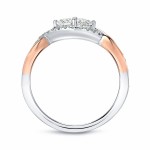 Two-Tone Gold 1/2ct TDW 2 Stone Round Diamond Engagement Ring - Handcrafted By Name My Rings™