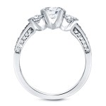 White Gold 1 1/2ct TDW Contemporary Diamond Engagement Ring - Handcrafted By Name My Rings™