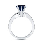 White Gold 1/2ct Blue Sapphire and 1/2ct TDW Diamond Ring - Handcrafted By Name My Rings™