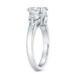 White Gold 2ct TDW 3 Stone Engagement Ring - Handcrafted By Name My Rings™