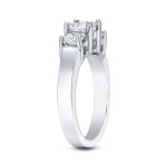 White Gold 2ct TDW 3-Stone Princess-Cut Diamond Ring - Handcrafted By Name My Rings™