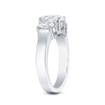 White Gold 2ct TDW Certified Oval Diamond 3-stone Engagement Ring - Handcrafted By Name My Rings™