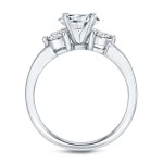 White Gold 3/4ct TDW 3 Stone Round Engagement Ring - Handcrafted By Name My Rings™