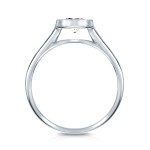 Gold 1/3ct TDW Round-cut Diamond Solitaire Bezel Engagement Ring - Handcrafted By Name My Rings™