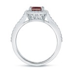 White Gold 2 3/8ct TDW Pink Diamond Emerald Cut Ring - Handcrafted By Name My Rings™