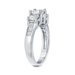 Platinum 1 1/2ct TDW Princess Cut Diamond Engagement Ring - Handcrafted By Name My Rings™
