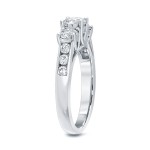 Platinum 1 1/2ct TDW Round Cut Diamond Engagement Ring - Handcrafted By Name My Rings™
