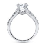 Platinum 1 1/2ct TDW Round Cut Diamond Engagement Ring - Handcrafted By Name My Rings™