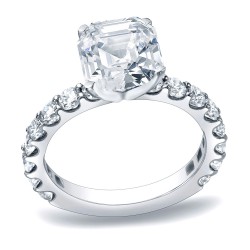 Platinum 1 3/4ct TDW Certified Asscher Cut Diamond Engagement Ring - Handcrafted By Name My Rings™