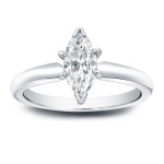 Platinum 1/2ct TDW Marquise Diamond Solitaire Engagement Ring - Handcrafted By Name My Rings™