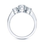 Platinum 2ct TDW Certified Oval-Cut Three-Stone Diamond Engagement Ring - Handcrafted By Name My Rings™