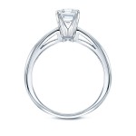 Platinum 3/4ct TDW Asscher-Cut Diamond Solitaire Engagement Ring - Handcrafted By Name My Rings™