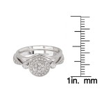 White Gold 1/4ct TDW Diamond Vintage Round Bridal Ring Set - Handcrafted By Name My Rings™