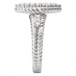 White Gold 3/4ct TDW Marquise Halo Vintage Style Diamond Ring - Handcrafted By Name My Rings™