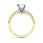 Gold 1/6ct TDW Round Diamond 4-prong Solitaire Engagement Ring - Handcrafted By Name My Rings™