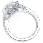 White Gold 1 1/5 TDW Cushion-cut Diamond Engagement Ring - Handcrafted By Name My Rings™