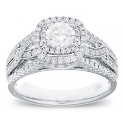 White Gold 1ct TDW Vintage Diamond Ring - Handcrafted By Name My Rings™