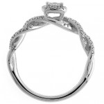 White Gold 3/5ct TDW Diamond Princess-cut Halo Engagement Ring - Handcrafted By Name My Rings™