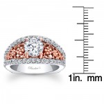 Two-tone Gold 2ct TDW Round Diamond Engagement Ring - Handcrafted By Name My Rings™