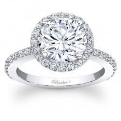 White Gold 1.50ct TDW Diamond Halo Ring - Handcrafted By Name My Rings™