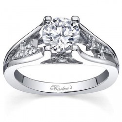 White Gold Diamond Engagement Ring - Handcrafted By Name My Rings™