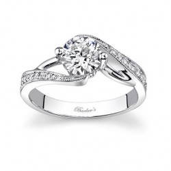 White Gold Round-cut Diamond Engagement Ring - Handcrafted By Name My Rings™
