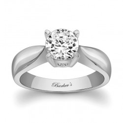 White Gold Round-cut Solitaire Diamond Engagement Ring - Handcrafted By Name My Rings™