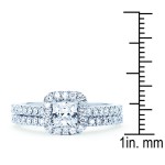 Diamonds White Gold 1ct TDW Princess-cut Diamond Bridal Set - Handcrafted By Name My Rings™