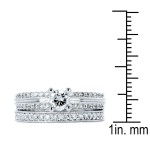 Diamonds White Gold 3/4ct TDW Classic Diamond Bridal Set - Handcrafted By Name My Rings™