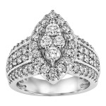 White Gold 2ct TDW Diamond Engagement Ring - Handcrafted By Name My Rings™