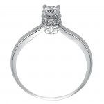 White Gold 1/ 3ct TDW Diamond Solitaire Engagement Ring - Handcrafted By Name My Rings™