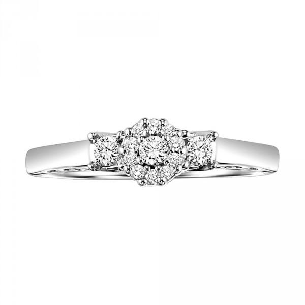 Sterling Silver 1/5ct TDW Diamond Promise Ring - Handcrafted By Name My Rings™