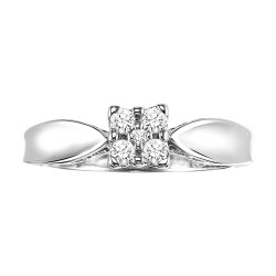 Sterling Silver 1/5ct TDW High Polish Diamond Composite Ring - Handcrafted By Name My Rings™