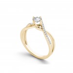 Gold 1/2ct TDW Diamond Engagement Ring - Handcrafted By Name My Rings™