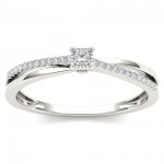 Gold 1/8ct TDW Diamond Split-shank Engagement Ring - Handcrafted By Name My Rings™