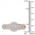 Rose Gold 1/2ct Diamond Halo Engagement Ring - Handcrafted By Name My Rings™