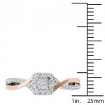 Rose Gold 1/2ct TDW Diamond Classic Criss-Cross Engagement Ring - Handcrafted By Name My Rings™