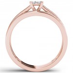 Rose Gold 1/2ct TDW Diamond Classic Engagement Ring with One Band - Handcrafted By Name My Rings™
