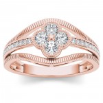 Rose Gold 1/3ct TDW Diamond Fashion Ring - Handcrafted By Name My Rings™